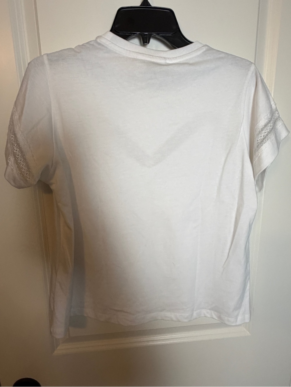 NWT All Saints Lace Inset Tee - Picture 9 of 9